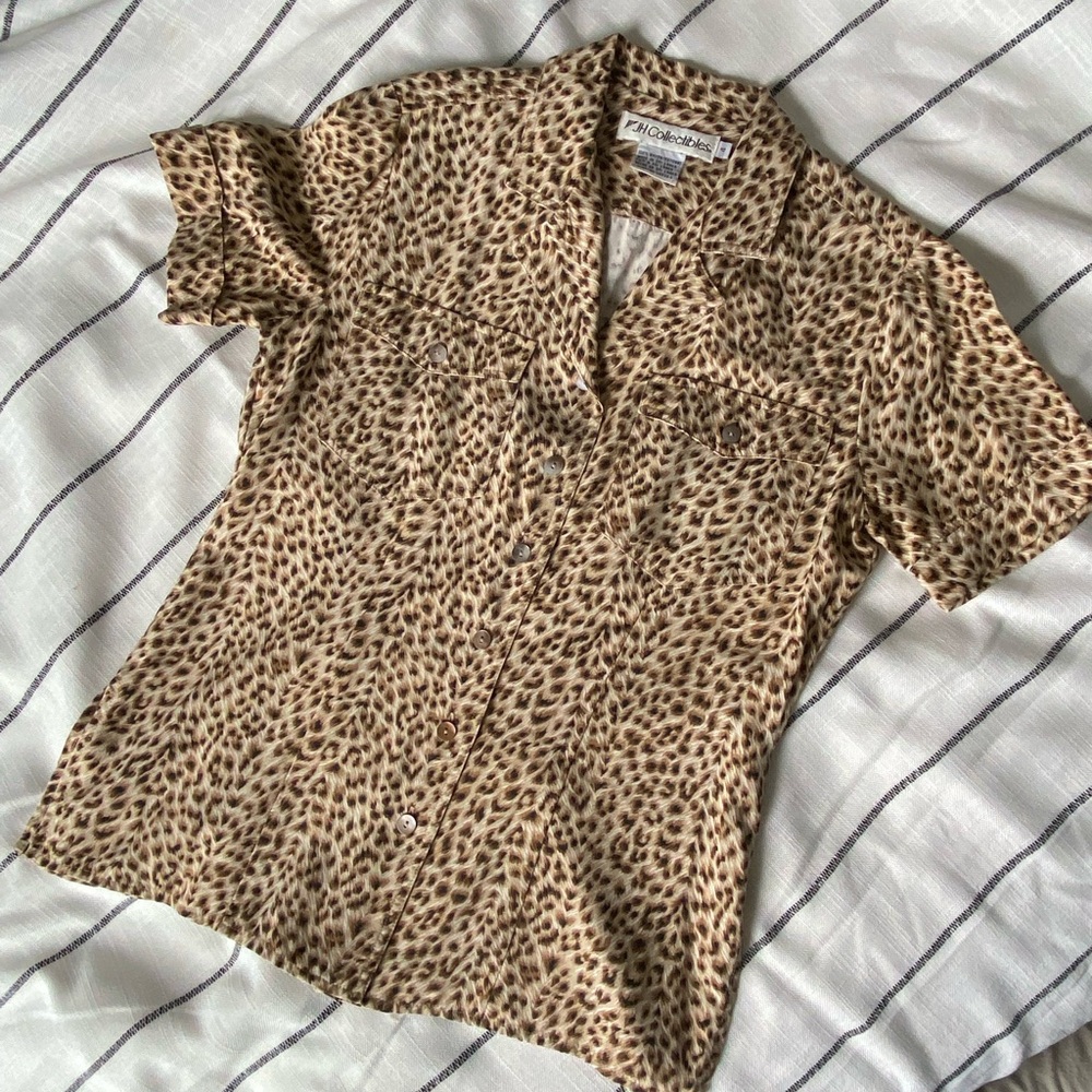 JH Collectibles Leopard Print Button Down Shirt